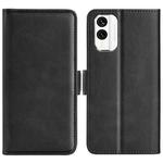 For Nokia X30 Dual-side Magnetic Buckle Horizontal Flip Leather Phone Case(Black)