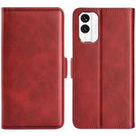 For Nokia X30 Dual-side Magnetic Buckle Horizontal Flip Leather Phone Case(Red)