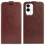 For Nokia X30 R64 Texture Vertical Flip Leather Phone Case(Brown)