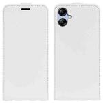 For Samsung Galaxy A04e R64 Texture Vertical Flip Leather Phone Case(White)