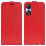 For OPPO A58 R64 Texture Single Vertical Flip Leather Phone Case(Red)