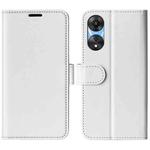 For OPPO A58 R64 Texture Horizontal Flip Leather Phone Case(White)