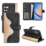 For Samsung Galaxy A34 5G Stitching Horizontal Flip Leather Phone Case(Black)