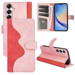 For Samsung Galaxy A34 5G Stitching Horizontal Flip Leather Phone Case(Red)