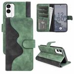 For Nokia X30 Stitching Horizontal Flip Leather Phone Case(Green)