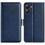 For Realme 10 4G Dual-side Magnetic Buckle Horizontal Flip Leather Phone Case(Dark Blue)