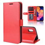 R64 Texture Single Fold Horizontal Flip Leather Case for Galaxy A10E, with Holder & Card Slots & Wallet(red)