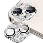 For iPhone 13 / 13 mini ENKAY Hat-Prince Blink Diamond Camera Lens Aluminium Alloy Tempered Glass Film(Silver)