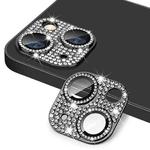 For iPhone 14 / 14 Plus ENKAY Hat-Prince Blink Diamond Camera Lens Aluminium Alloy Tempered Glass Film(Black)