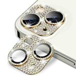 For iPhone 14 / 14 Plus ENKAY Hat-Prince Blink Diamond Camera Lens Aluminium Alloy Tempered Glass Film(Golden)