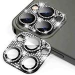 For iPhone 14 Pro / 14 Pro Max ENKAY Hat-Prince Blink Diamond Camera Lens Aluminium Alloy Tempered Glass Film(Black)