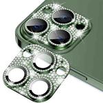 For iPhone 12 Pro ENKAY Hat-Prince Blink Diamond Camera Lens Aluminium Alloy Tempered Glass Film(Dark Green)