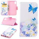 For iPhone SE 2022 / SE 2020 / 8 / 7 Colored Drawing Pattern Horizontal Flip Leather Case with Holder & Card Slots & Wallet(Butterfly Love)
