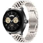 For Huawei Watch Buds Five Bull Half Round Stainless Steel Watch Band + Strap Removal Tool(Starlight Color)