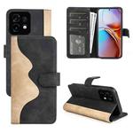 For Motorola Moto X40 Stitching Horizontal Flip Leather Phone Case(Black)