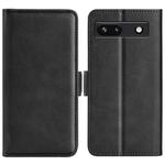For Google Pixel 7a Dual-side Magnetic Buckle Leather Phone Case(Black)