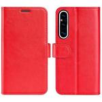 For Sony Xperia 1 V R64 Texture Horizontal Flip Leather Phone Case(Red)