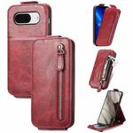 For Google Pixel 8 Zipper Wallet Vertical Flip Leather Phone Case(Red)