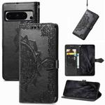 For Google Pixel 8 Pro Mandala Flower Embossed Leather Phone Case(Black)