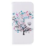 Colored Drawing Pattern Horizontal Flip Leather Case for Iphone 5& Se,with Holder & Card Slots & Wallet(Tree)