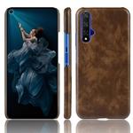 Shockproof Litchi Texture PC + PU Case For Huawei Honor 20(Brown)