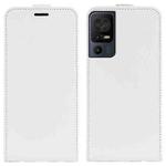 For TCL 40 SE R64 Texture Vertical Flip Leather Phone Case(White)