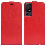 For TCL 40 SE R64 Texture Vertical Flip Leather Phone Case(Red)