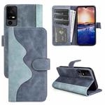 For TCL 40R Stitching Horizontal Flip Leather Phone Case(Blue)
