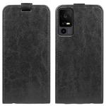 For TCL 40R R64 Texture Vertical Flip Leather Phone Case(Black)