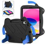 For iPad 10th Gen 10.9 2022 Ice Baby EVA Shockproof Hard PC Tablet Case(Black+Blue)