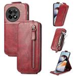 For OnePlus Ace 2 Zipper Wallet Vertical Flip Leather Phone Case(Red)