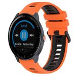 For Garmin Vivoactive3 Music 20mm Sports Two-Color Silicone Watch Band(Orange+Black)