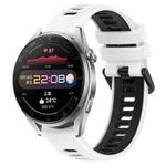 For Huawei Watch 3 Pro 22mm Sports Two-Color Silicone Watch Band(White+Black)