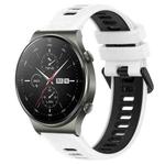For Huawei GT2 Pro 22mm Sports Two-Color Silicone Watch Band(White+Black)