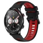 For Honor Watch Dream 22mm Sports Two-Color Silicone Watch Band(Black+Red)