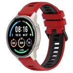 For Xiaomi MI Watch Sport 22mm Sports Two-Color Silicone Watch Band(Red+Black)