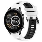 For Xiaomi Haylou RT2 LS10 22mm Sports Two-Color Silicone Watch Band(White+Black)