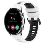 For Amazfit GTR 2 22MM Sports Two-Color Silicone Watch Band(White+Black)