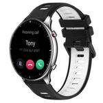 For Amazfit GTR 2 22MM Sports Two-Color Silicone Watch Band(Black+White)