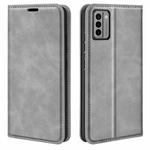 For Nokia G22 Retro-skin Magnetic Suction Leather Phone Case(Grey)