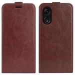 For OPPO A1 Pro 5G / Reno8 T 5G R64 Texture Single Vertical Flip Leather Phone Case(Brown)