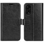 For OPPO A1 Pro 5G / Reno8 T 5G R64 Texture Horizontal Flip Leather Phone Case(Black)