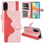 For OPPO A1 Pro 5G / Reno8 T 5G Stitching Horizontal Flip Leather Phone Case(Red)