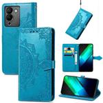 For Infinix Note 12 G96 Mandala Flower Embossed Leather Phone Case(Blue)