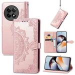 For OnePlus Ace 2 Mandala Flower Embossed Leather Phone Case(Rose Gold)