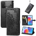For ZTE Blade A52 Mandala Flower Embossed Leather Phone Case(Black)