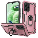 For Redmi Redmi Note 12 5G Global/Poco X5 Warship Armor 2 in 1 Shockproof Phone Case(Rose Gold)