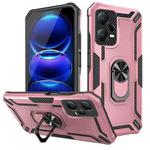 For Xiaomi Redmi Note 12 Pro+ 5G Global Warship Armor 2 in 1 Shockproof Phone Case(Rose Gold)
