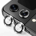 For Samsung Galaxy Z Flip4 / W23 Flip ENKAY Hat-Prince 9H Rear Camera Lens Aluminium Alloy Tempered Glass Film(Silver)