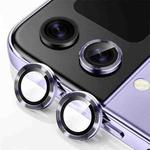 For Samsung Galaxy Z Flip4 / W23 Flip ENKAY Hat-Prince 9H Rear Camera Lens Aluminium Alloy Tempered Glass Film(Light Purple)